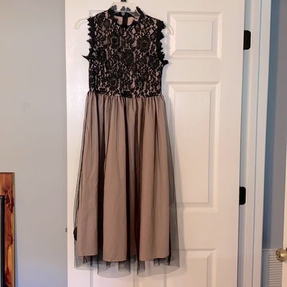 SHEIN Dresses & Skirts - Semi formal sleeveless lace tulle overlay dress